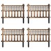 Plastic Outdoor Decor Garden Flower Edger Fence; Border; Set of 4 Panels