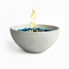 Tabletop Fire Pit White, Table Top Fire Bowl Outdoor & Indoor Portable Ethanol Fireplace Alcohol Fire Pit