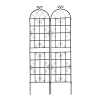 2 Pack Metal Garden Trellis 86.7" x 19.7" Rustproof Trellis for Climbing Plants Outdoor Flower Support White