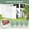 Outdoor PVC Air Conditioner Fence with 20 Inch Long Stakes