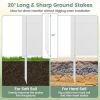 Outdoor PVC Air Conditioner Fence with 20 Inch Long Stakes