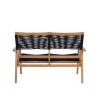 Patio Furniture Chair Black Rope Furniture Chairs 2 Seat Chair,Outdoor Conversation Sectional for Backyard Poolside, Garden