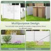Outdoor PVC Air Conditioner Fence with 20 Inch Long Stakes