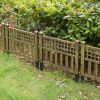 Plastic Outdoor Decor Garden Flower Edger Fence; Border; Set of 4 Panels