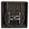 Classic Swivel Chair Outdoor - Half-Round Resin Wicker, 360° Swivel, Cushioned