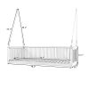 TOPMAX Patio Minimalist Twin Size Garden Swing Bed Wood Porch Swing with Ropes for Backyard, Safe Sloped Design, Gray