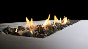 Living Source International Concrete Propane Outdoor Fire Pit Table (Charcoal) 56 inches