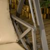 3-Seat Patio Swing Chair, Porch Swing Glider with Cushion, 3 Throw Pillows & Adjustable Canopy for Porch, Garden, Poolside, Backyard, Khaki