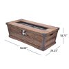 DELANY 56' RECTANGULAR FIRE PIT - 50,000BTU