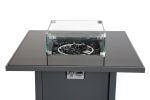 Living Source International 25" H x 30" W Steel Outdoor Fire Pit Table with Lid