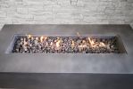 Living Source International Concrete Propane Outdoor Fire Pit Table (Charcoal) 56 inches