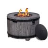 Hot Sales Product Faux Wood Grain Gas Fire Pit Table, Create A Wild-joy Resort On Your Patio With This Fire Pit Table