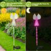2Pcs Solar Angel Lights Outdoor 7 Color Changeable Decorative Lamp