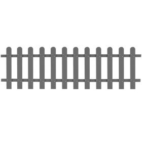Picket Fence WPC 78.7"x23.6" (Color: Grey)