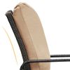 Outdoor Recliner Chair;  Automatic Adjustable Wicker Lounge Recliner Chair with 5.12'' Thicken Cushion