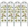 4 Pack 71 x 20 Inches Metal Garden Trellis for Climbing Plants