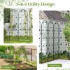4 Pack 71 x 20 Inches Metal Garden Trellis for Climbing Plants